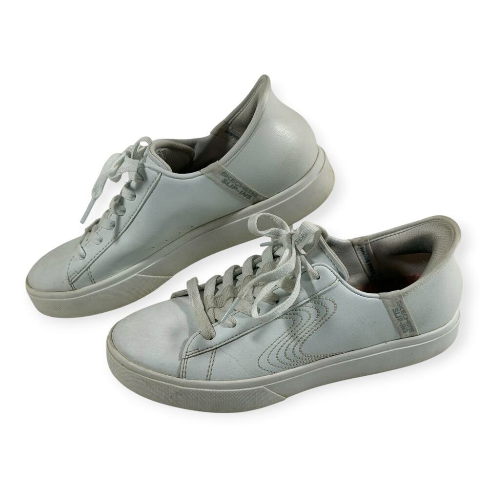 Skechers Slip Ins Handsfree Eden LX Sneaker, White, Women's 6.5